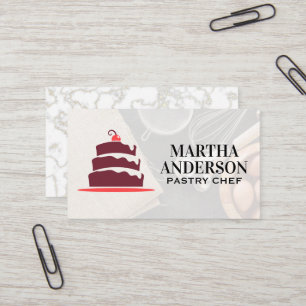 Tarjeta De Visita Logotipo del pastel   Ingredientes de horquilla