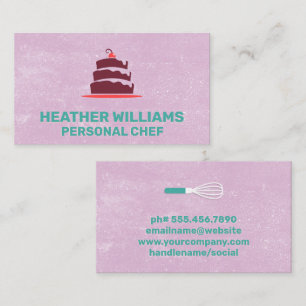 Tarjeta De Visita Logotipo del pastel   Whisk