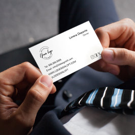 Tarjeta De Visita Logotipo del personalizado Código QR para medios s