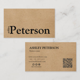 Tarjeta De Visita Logotipo del personalizado de papel Kraft gracias