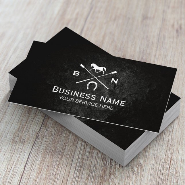 Tarjeta De Visita Logotipo del Personalizado ecuestre equitación (Subido por el creador)