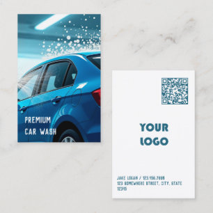 Tarjeta De Visita Logotipo del personalizado y lavado de coches QR