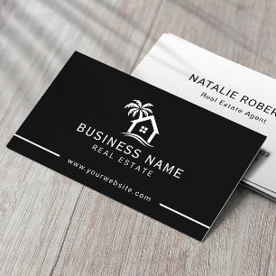 Tarjeta De Visita Logotipo del Real Estate Agent Beach House