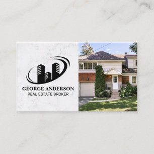 Tarjeta De Visita Logotipo del Realtor de Oro   Sala de estar   Resi