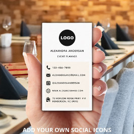 Tarjeta De Visita Logotipo del sitio web de medios sociales Minimali