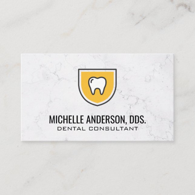 Tarjeta De Visita Logotipo dental de los dientes (Anverso)