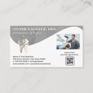 Tarjeta De Visita Logotipo dental   Dentista con paciente