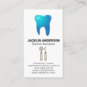 Tarjeta De Visita Logotipo dental   Herramientas dentales