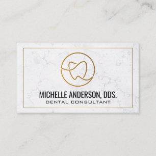 Tarjeta De Visita Logotipo dental Mármol