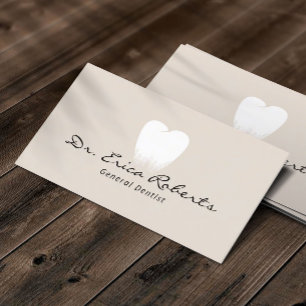 Tarjeta De Visita Logotipo dental Pastel Cream Dental Office