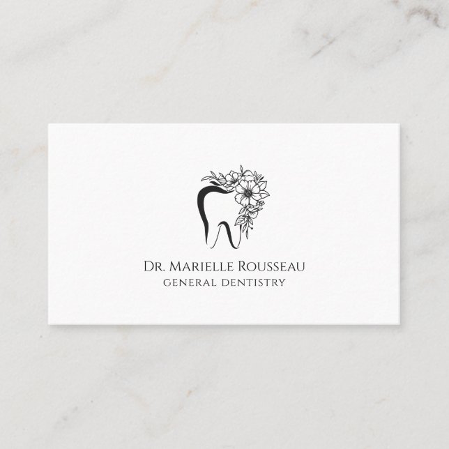 Tarjeta De Visita Logotipo Dentist Tooth (Anverso)