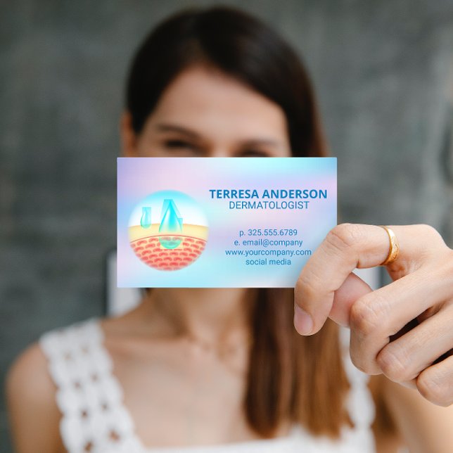 Tarjeta De Visita Logotipo dermatólogo Humedad de la piel (Subido por el creador)
