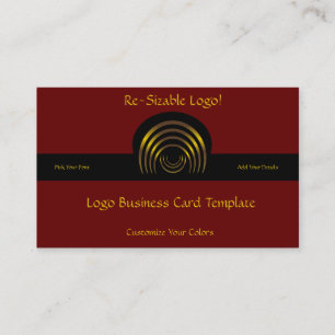 Tarjeta De Visita Logotipo dorado en forma de luna creciente