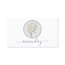 Logotipo dorado Peluquería de maquillaje Artista L