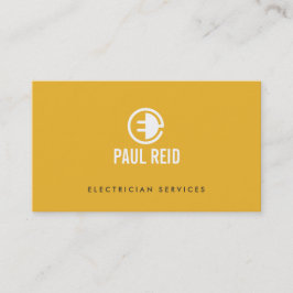 Tarjeta De Visita Logotipo eléctrico moderno Amarillo