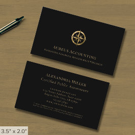 Tarjeta De Visita Logotipo elegante de la brújula