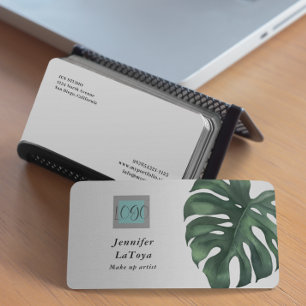 Tarjeta De Visita Logotipo elegante de Monstera