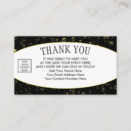 Tarjeta De Visita Logotipo elegante GRACIAS A SU INTERCAMBIO