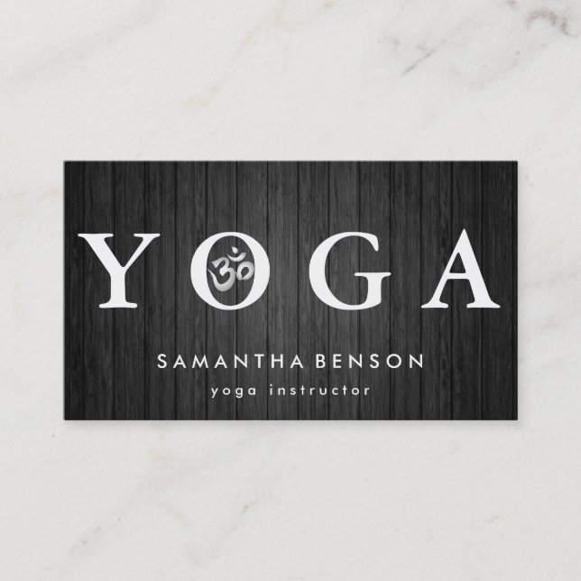 Tarjeta De Visita Logotipo elegante Meditación del Yoga (Anverso)