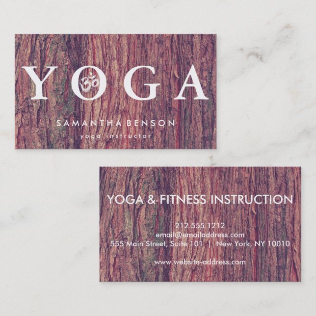 Tarjeta De Visita Logotipo elegante Meditación del Yoga (Anverso / Reverso)