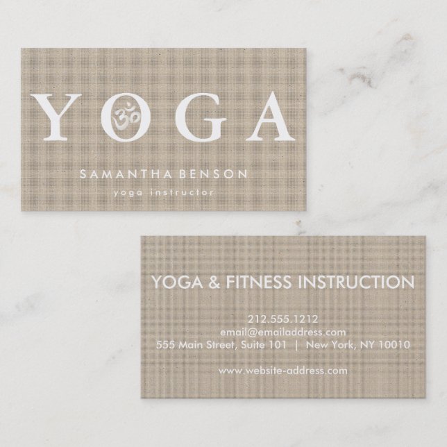 Tarjeta De Visita Logotipo elegante Meditación del Yoga (Anverso / Reverso)