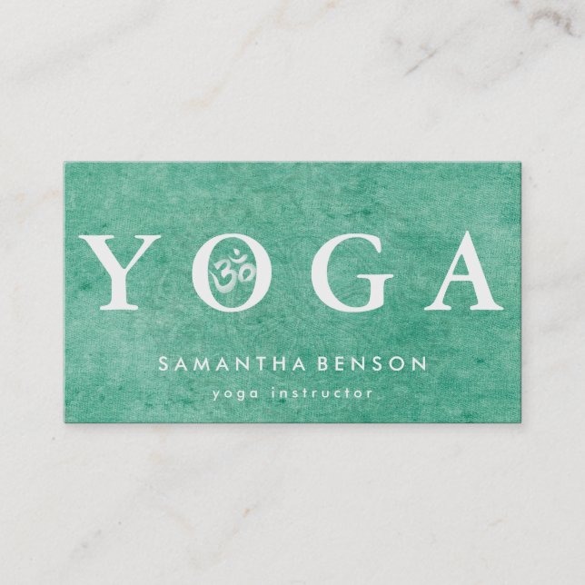Tarjeta De Visita Logotipo elegante Meditación del Yoga (Anverso)
