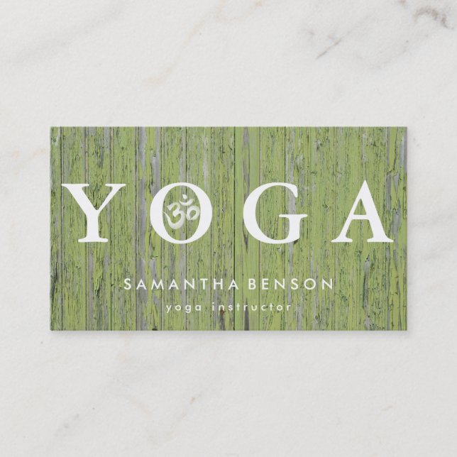 Tarjeta De Visita Logotipo elegante Meditación del Yoga (Anverso)