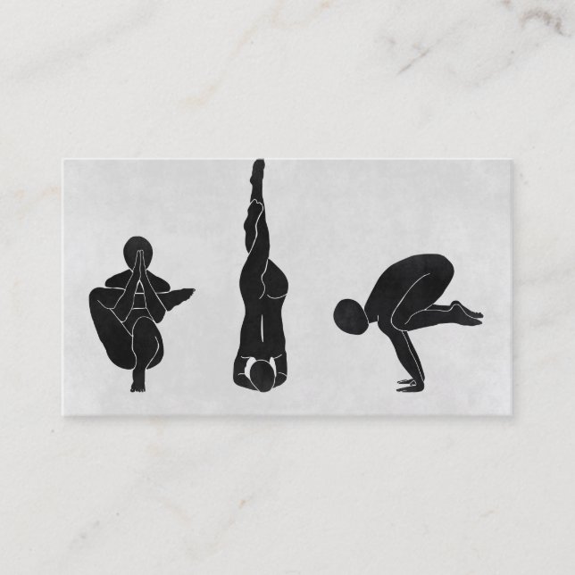 Tarjeta De Visita Logotipo elegante Yoga (Anverso)