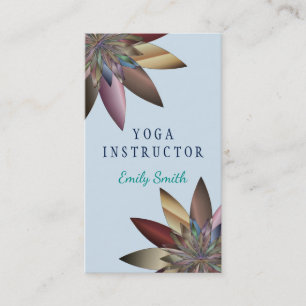 Tarjeta De Visita Logotipo elegante Yoga Meditation Lotus Flowers
