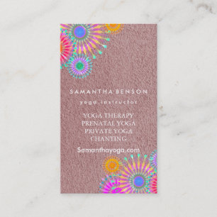 Tarjeta De Visita Logotipo elegante Yoga Meditation Lotus Flowers