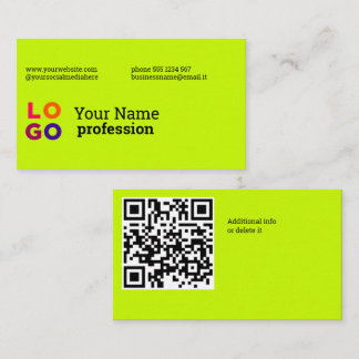 Tarjeta De Visita Logotipo Empresarial Código Qr Personalizado