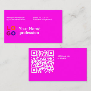Tarjeta De Visita Logotipo Empresarial Código Qr Personalizado