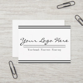 Tarjeta De Visita Logotipo Empresarial Personalizado Minimalista