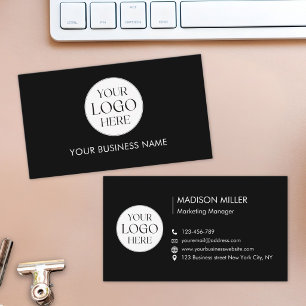 Tarjeta De Visita Logotipo Empresarial Personalizado Moderno Minimal