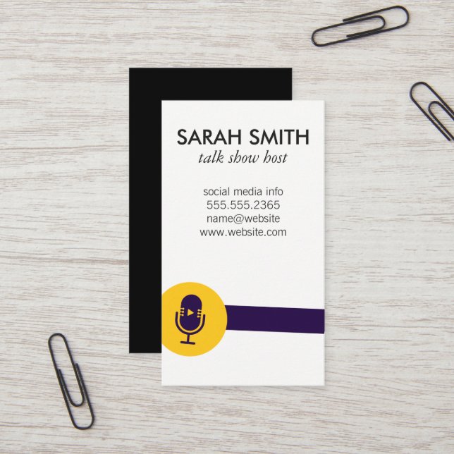 Tarjeta De Visita Logotipo/entretenimiento del programa de llamadas  (Anverso/Reverso In Situ)