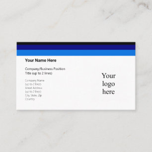 Tarjeta De Visita Logotipo estándar negro, azul marino y azul laguna