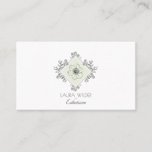Tarjeta De Visita Logotipo estético floral