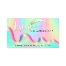 Logotipo Eyebrow Microblando Holograma QR Arcoiris