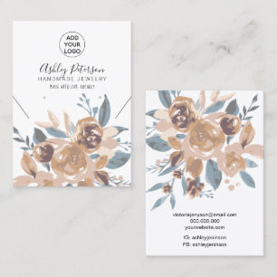 Tarjeta De Visita Logotipo floral del boho de la Tierra collar de ja