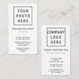 Tarjeta De Visita Logotipo fotográfico de doble cara