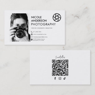 Tarjeta De Visita Logotipo frontal minimal moderno de fotografía