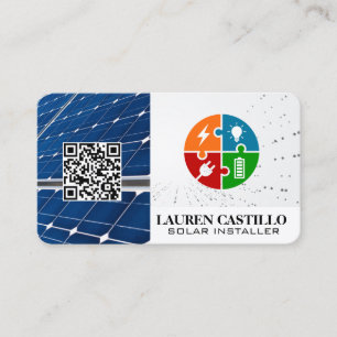 Tarjeta De Visita Logotipo geométrico de tecnología Energía de pan