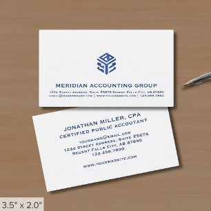 Tarjeta De Visita Logotipo Geométrico Profesional Simple