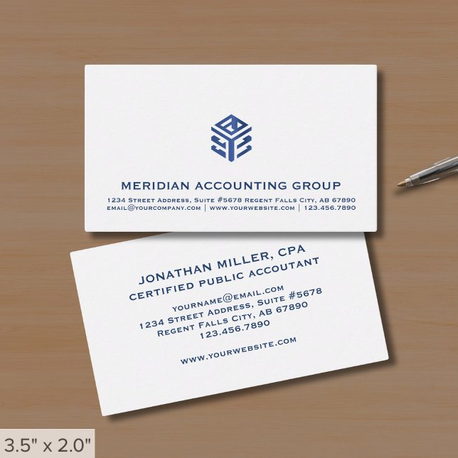 Tarjeta De Visita Logotipo Geométrico Profesional Simple (Subido por el creador)