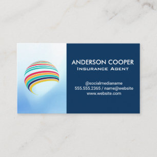 Tarjeta De Visita Logotipo global estilizado   Empresa moderna