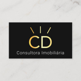 Tarjeta De Visita Logotipo Gold1 de la Consultora Profesional Inmobi