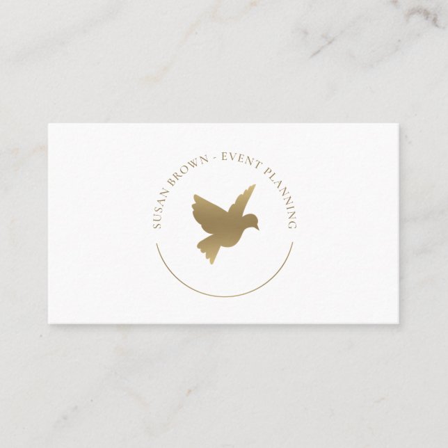 Tarjeta De Visita Logotipo Gold Bird (Anverso)