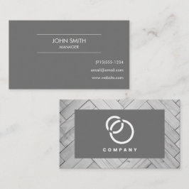 Tarjeta De Visita Logotipo Herringbone moderno