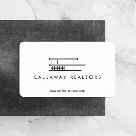 Tarjeta De Visita Logotipo Hogar Moderno Único Inmobiliario