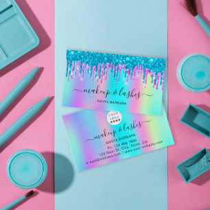 Tarjeta De Visita Logotipo Holográfico Código QR Perforaciones de pe